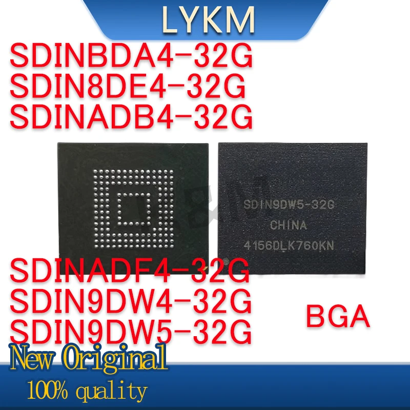 1/PCS Novo Original SDINBDA4-32G SDIN8DE4-32G SDINADB4-32G SDINADF4-32G SDIN9DW4-32G SDIN9DW5-32G chip de Memória Em Stock