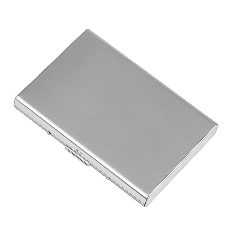 1pc do Titular do Cartão de Homens RFID Bloqueio de Alumínio de Metal Fino Carteira Saco de Dinheiro Anti-scan Titular do Cartão de Crédito Fina Caso de Pequenas Bolsas Masculinas