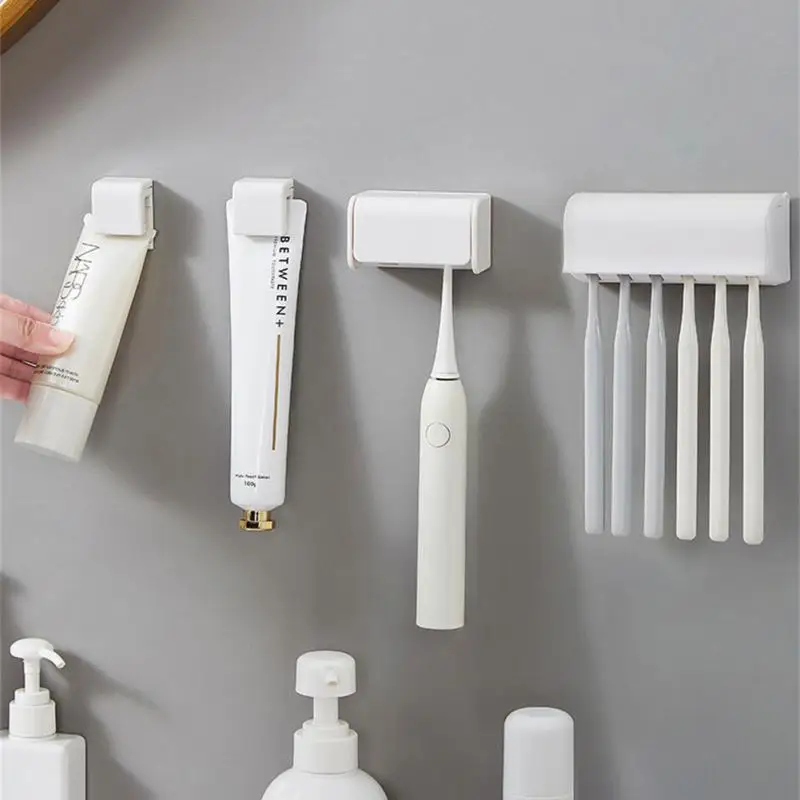 1~10PCS Suporte de Escova de dentes máquina de Barbear Rack Organizador de Escova de dentes Elétrica de Parede pasta de dentes Portadores de Economia de Espaço, casa de Banho