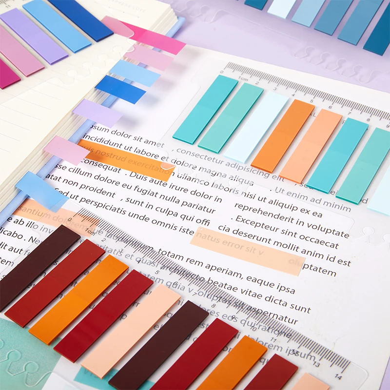 50 folhas Transparentes Notas Impermeável Colorido Limpar Memo Pad Postado Auto-Adesivo Memorando Mensagem de Lembrete Office Escola