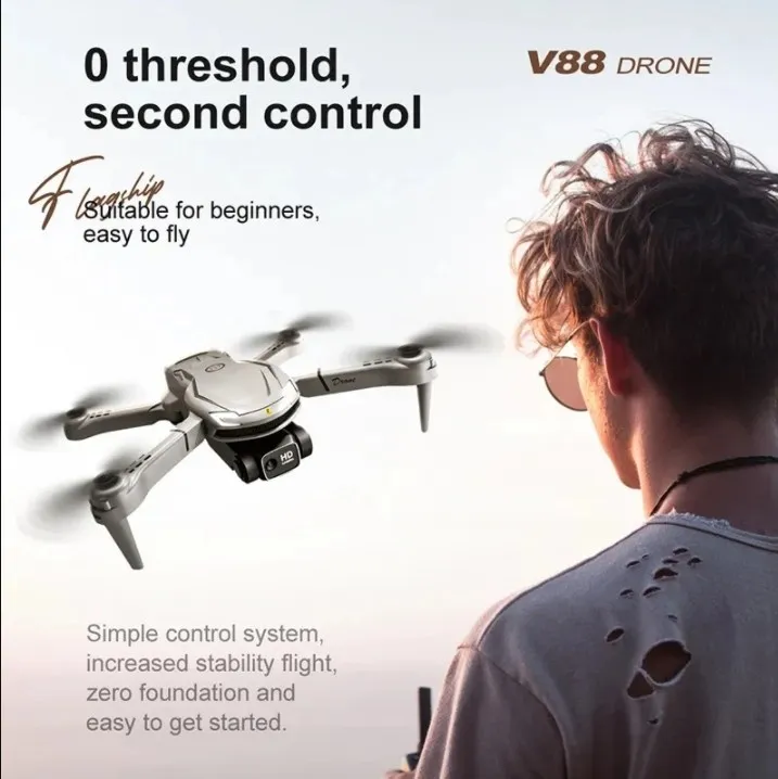 A Lenovo V88 Drone 5G Profissional 8K GPS, Câmera Dupla Evitar Obstáculos Fluxo Óptico de Posicionamento sem Escova RC 5000M Presentes Brinquedos