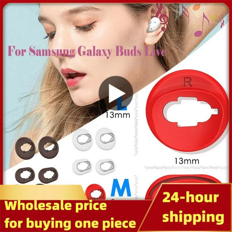 Em Silicone macio Fones de ouvido Capa Fones de Ouvido, Tampões de ouvido para SAMSUNG -Galaxy Botões viver sem Fio, Fones de ouvido