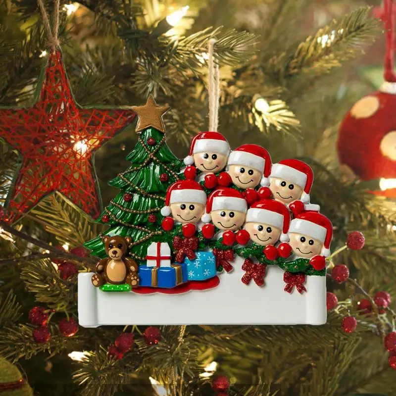 Enfeite de natal Enfeites de Árvore de Natal da Família de Decoração DIY Nome Pingentes Decoração de Natal Presentes DIY Nome Bênção Palavras