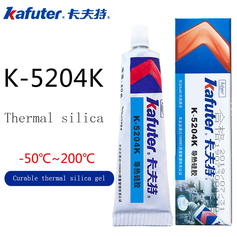 Kafuterk - 5204KCPU Condutor Térmico Isolamento de Cura, de secagem Rápida e Impermeável do DIODO emissor de Grânulo da Lâmpada Térmica Adesiva