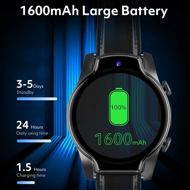 LZAKMR S10 5 ATM Impermeável 4G Smart Watch Homens wi-Fi sistema operacional Android SIM Câmera de 13MP GPS Aplicativo de bate-Papo de Vídeo 32G 1600mAh Bateria GRANDE de homens