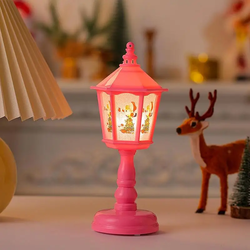Mini Natal Lanternas de Mesa, Candelabro LED Lâmpada Portátil de Poupança de Energia Deslizar o Interruptor Ferramenta de Decoração Para o Natal