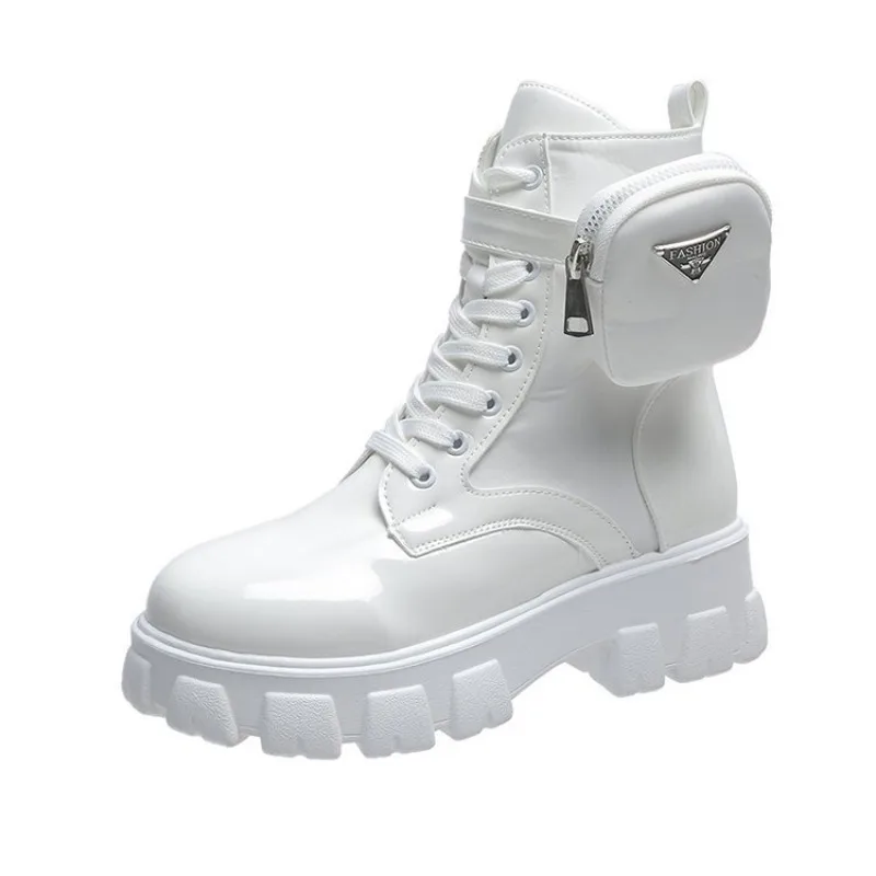 Novo White Botas De Inverno De Sapatos De Mulheres Ankel Boots Goth Sapatos De Plataforma, Botas De Neve De Calçado De Mulher Tamanho Grande, Quente Botas
