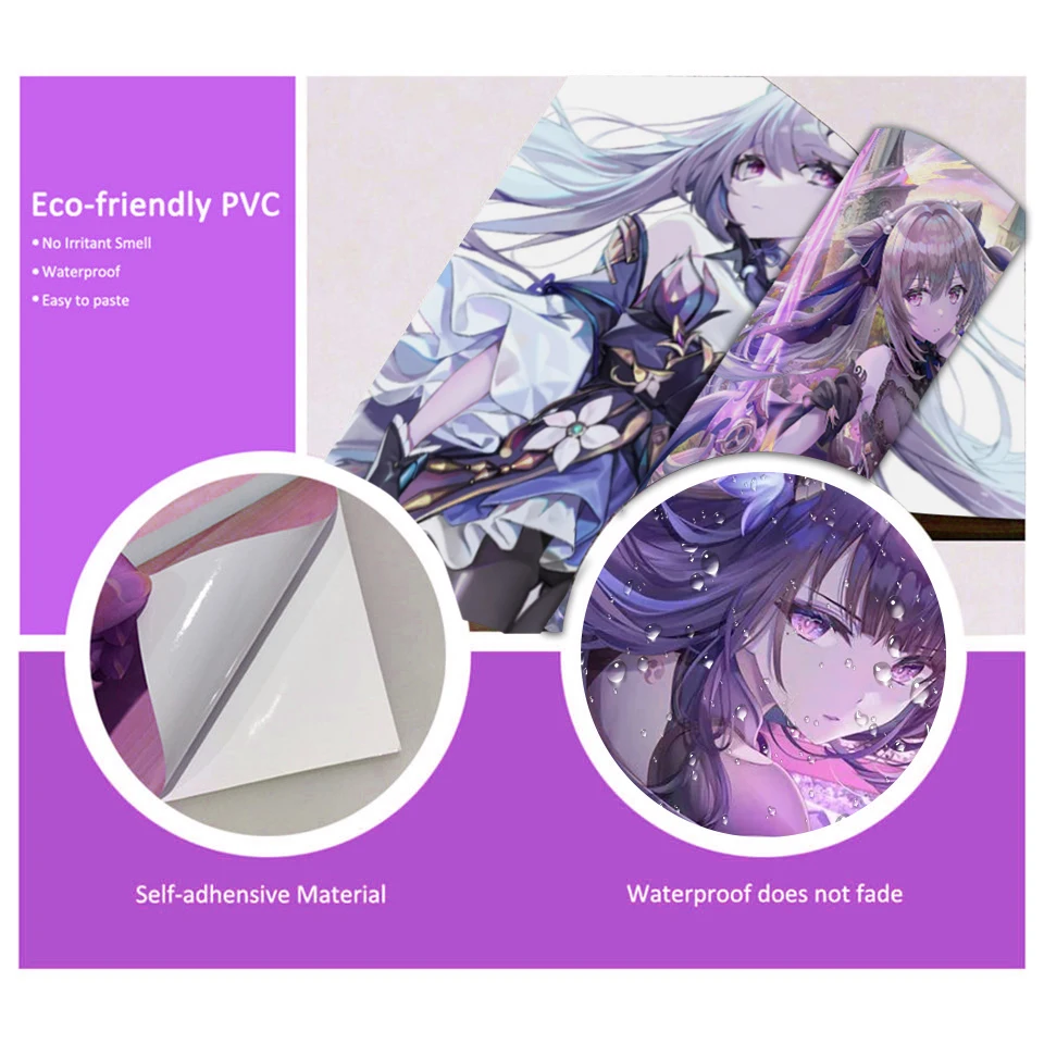PVC Clássico de Parede, obras de Arte HD Imprime Genshin Impacto Cartaz Klee Decoração de Casa de jogos de Pintura Para o Quarto de Auto-adesiva Imagens