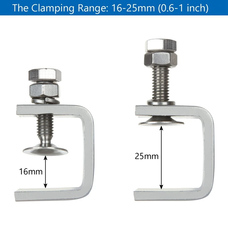 Pesados C-Clamp Abraçadeiras de Aço Inoxidável Estável Com Ampla Abertura da Mandíbula & I Feixe de Design,Aperto de Gama 16-25Mm