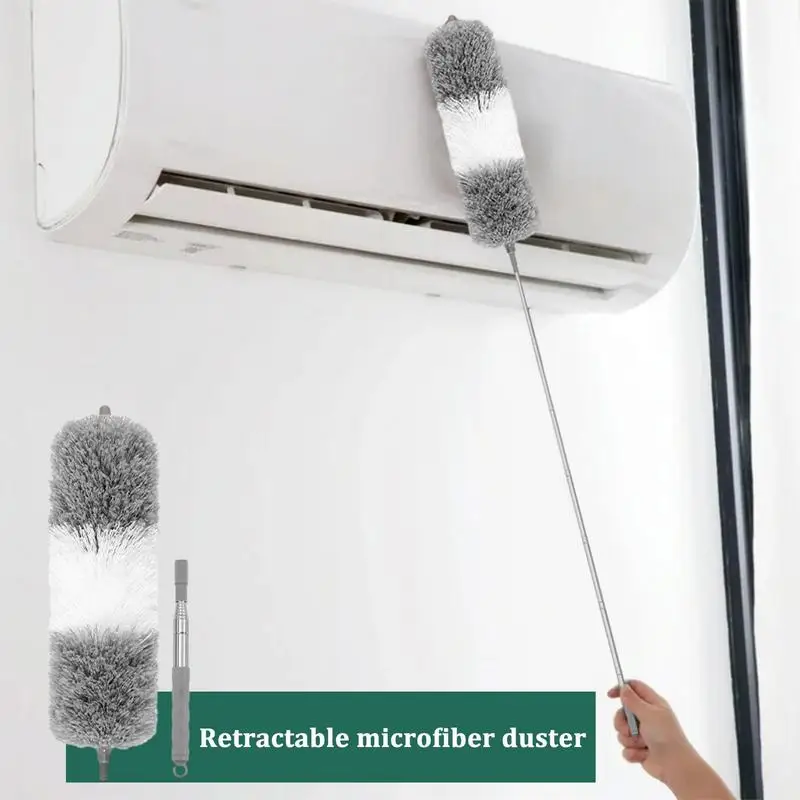 Pó Varinha Retrátil Reutilizáveis Microfibra Duster Com O Pólo De Extensão Destacável Microfibra Teto Duster Para Ventilador E