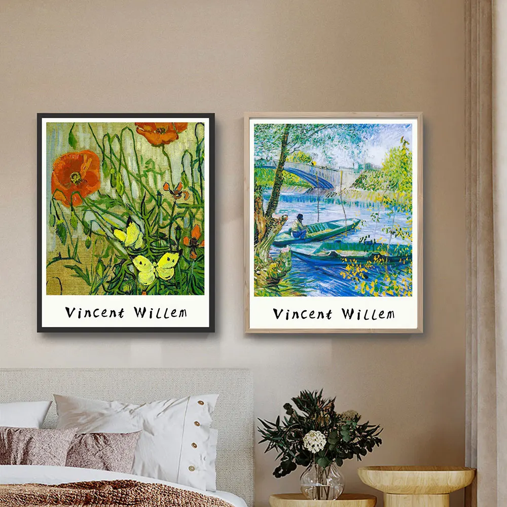 Vincent Willem Van Gogh Resumo Paisagem De Lona Cartaz Famoso Clássico De Parede De Impressão Decorativa Imagem Moderna Decoração De Sala De Estar